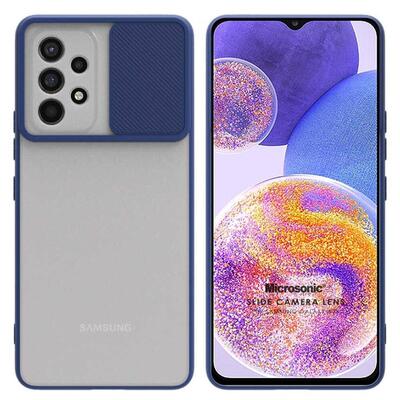 Microsonic Samsung Galaxy A23 Kılıf Slide Camera Lens Protection Lacivert