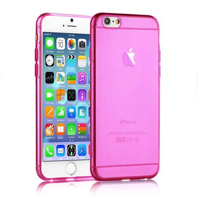 Slim Kılıf Transparent Soft iPhone 6S Plus Kılıf Transparent Soft Pembe