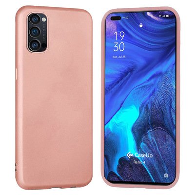 CaseUp Oppo Reno 4 Kılıf Matte Surface Rose Gold