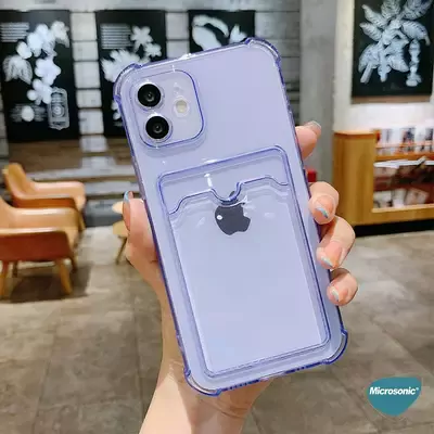 Microsonic Apple iPhone 15 Pro Max Card Slot Shock Kılıf Şeffaf