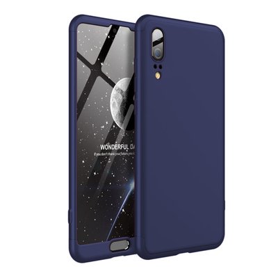 Microsonic Huawei P20 Kılıf Double Dip 360 Protective AYS Lacivert