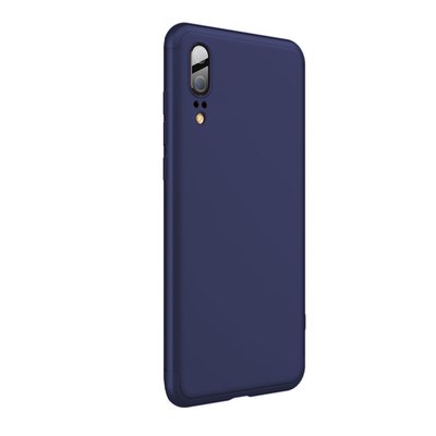 Microsonic Huawei P20 Kılıf Double Dip 360 Protective AYS Lacivert