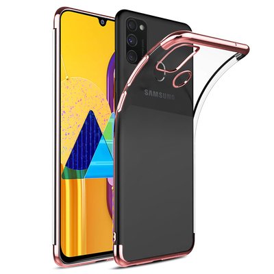 Microsonic Samsung Galaxy M30S Kılıf Skyfall Transparent Clear Rose Gold