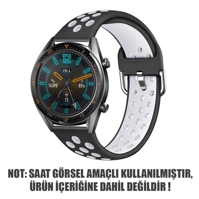 Microsonic Xiaomi Amaz Fit Verge Lite Rainbow Sport Band Kordon Siyah Beyaz