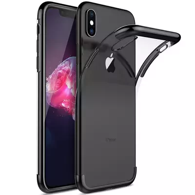 Microsonic Apple iPhone X Kılıf Skyfall Transparent Clear Siyah