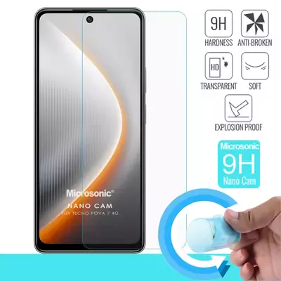 Microsonic TECNO Pova 7 4G Nano Glass Cam Ekran Koruyucu