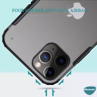 Microsonic Apple iPhone 12 Pro Kılıf Frosted Frame Lacivert