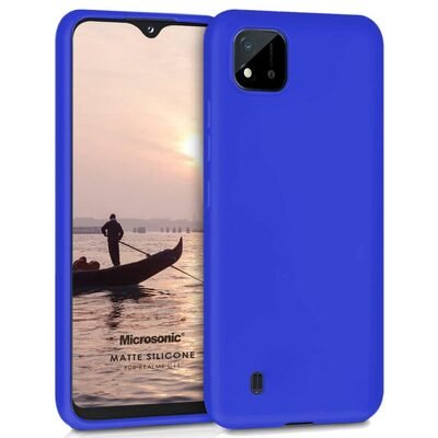 Microsonic Realme C11 2021 Kılıf Matte Silicone Mavi