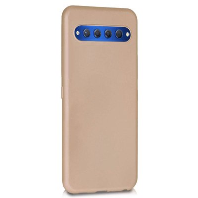 Microsonic TCL 10 Plus Kılıf Matte Silicone Gold