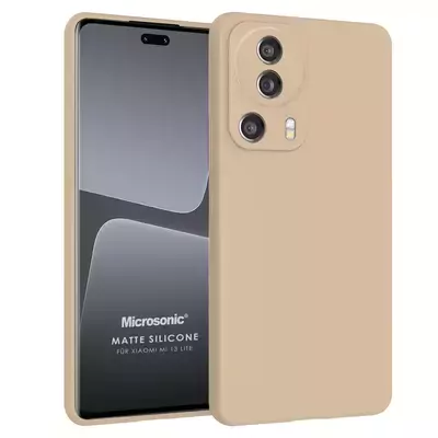 Microsonic Xiaomi Mi 13 Lite Kılıf Matte Silicone Gold