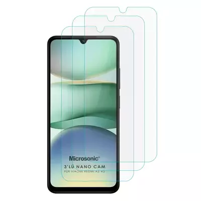 Microsonic Xiaomi Redmi A5 4G Screen Protector Nano Glass Cam Ekran Koruyucu (3`lü Paket)