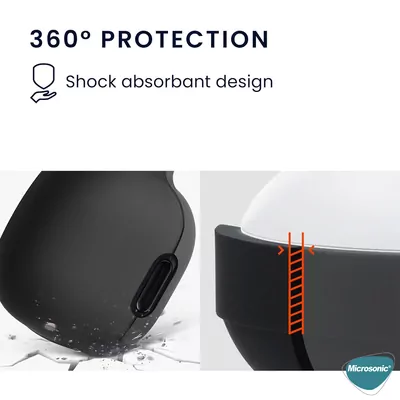 Microsonic Anker Soundcore Liberty 4 NC Kılıf Askılı Mat Silikon Koyu Yeşil