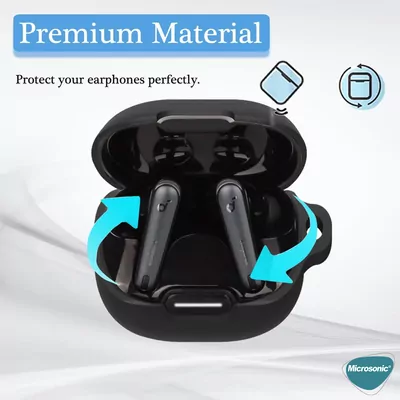 Microsonic Anker Soundcore Liberty 4 NC Kılıf Askılı Mat Silikon Koyu Yeşil