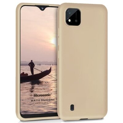 Microsonic Realme C11 2021 Kılıf Matte Silicone Gold