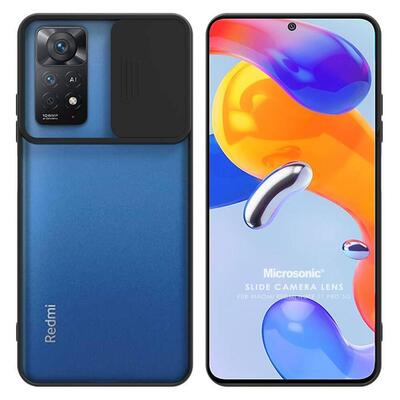 Microsonic Xiaomi Redmi Note 11 Pro 5G Kılıf Slide Camera Lens Protection Siyah