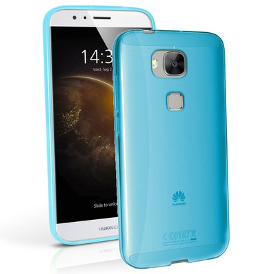 Microsonic Huawei Ascend G8 Kılıf Transparent Soft Mavi