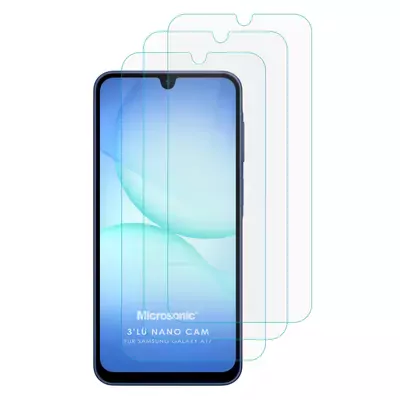 Microsonic Samsung Galaxy A17 Screen Protector Nano Glass Cam Ekran Koruyucu (3`lü Paket)