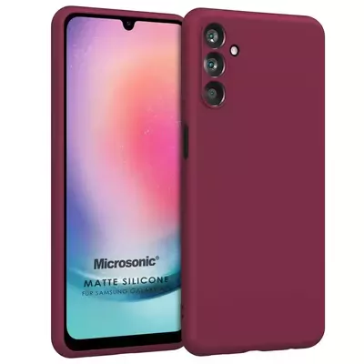 Microsonic Samsung Galaxy M14 Kılıf Matte Silicone Mor