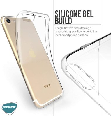 Microsonic Apple iPhone SE 2022 Kılıf Transparent Soft Beyaz