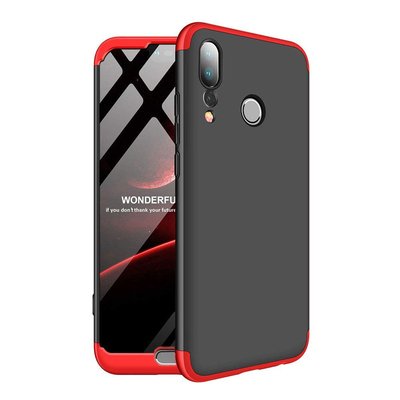 Microsonic Huawei P20 Pro Kılıf Double Dip 360 Protective AYS Siyah - Kırmızı