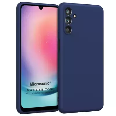 Microsonic Samsung Galaxy M14 Kılıf Matte Silicone Lacivert