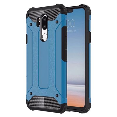 Microsonic LG G7 Kılıf Rugged Armor Mavi