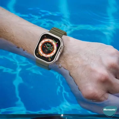 Microsonic Apple Watch Series 10 46mm Kordon Aqua Belt Kırmızı