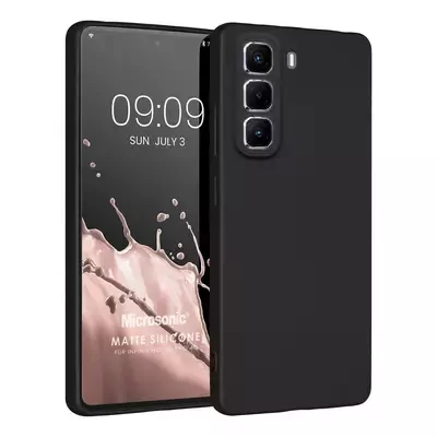 Microsonic Matte Silicone Infinix Hot 50 Pro 4G Kılıf Siyah