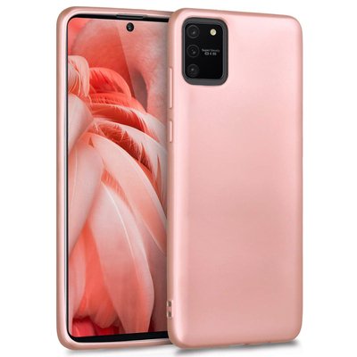 Microsonic Samsung Galaxy A91 Kılıf Matte Silicone Rose Gold