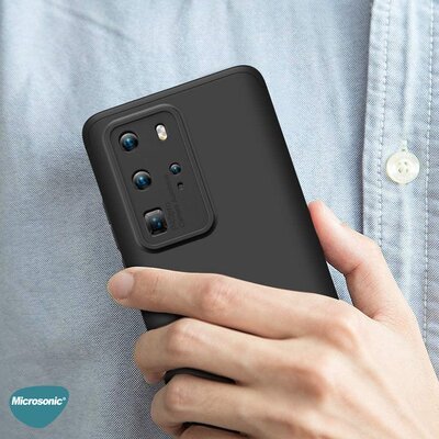 Microsonic Huawei P40 Pro Kılıf Double Dip 360 Protective AYS Kırmızı