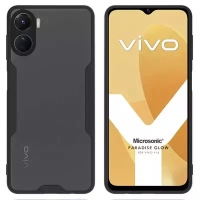 Microsonic Vivo Y16 Kılıf Paradise Glow Siyah