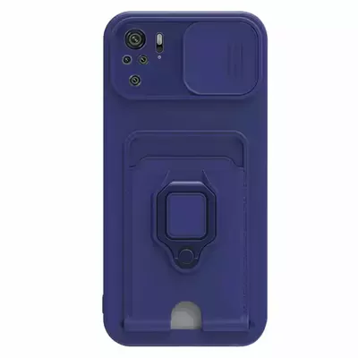 Microsonic Xiaomi Poco M5s Kılıf Multifunction Silicone Lacivert