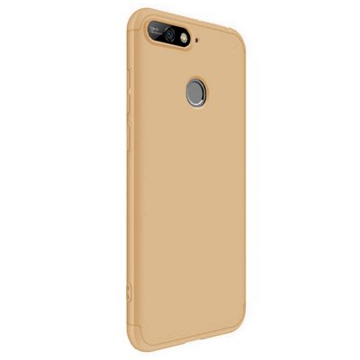 Microsonic Huawei Y7 2018 Kılıf Double Dip 360 Protective AYS Gold