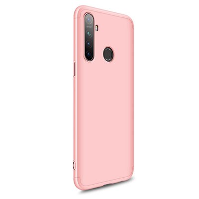 Microsonic Realme 5 Kılıf Double Dip 360 Protective AYS Rose Gold