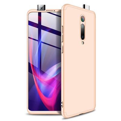 Microsonic Xiaomi Mi 9T Kılıf Double Dip 360 Protective AYS Gold