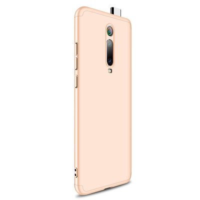 Microsonic Xiaomi Mi 9T Kılıf Double Dip 360 Protective AYS Gold