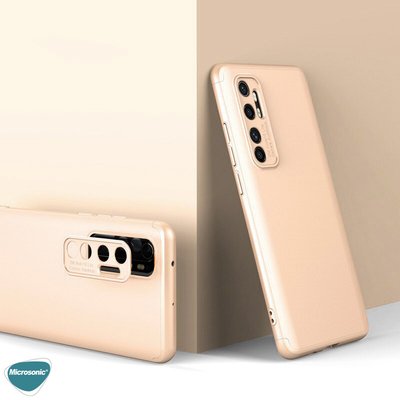 Microsonic Xiaomi Mi Note 10 Lite Kılıf Double Dip 360 Protective AYS Gold