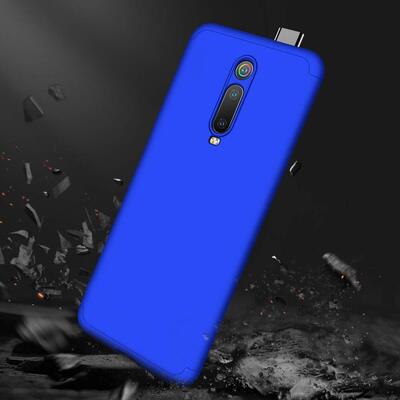 Microsonic Xiaomi Mi 9T Kılıf Double Dip 360 Protective AYS Mavi