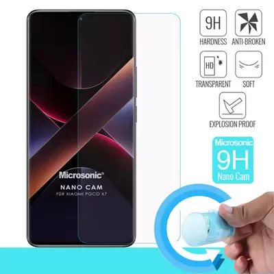 Microsonic Xiaomi Poco X7 Nano Glass Cam Ekran Koruyucu