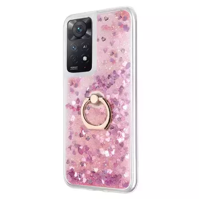 Microsonic Xiaomi Redmi Note 11 Pro 5G Kılıf Glitter Liquid Holder Pembe