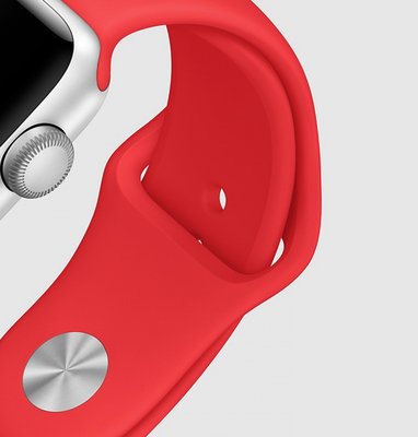 Microsonic Apple Watch Series 6 44mm Silikon Kordon Kırmızı