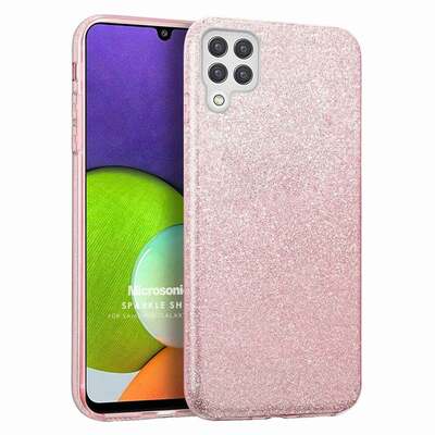 Microsonic Samsung Galaxy A22 4G Kılıf Sparkle Shiny Rose Gold