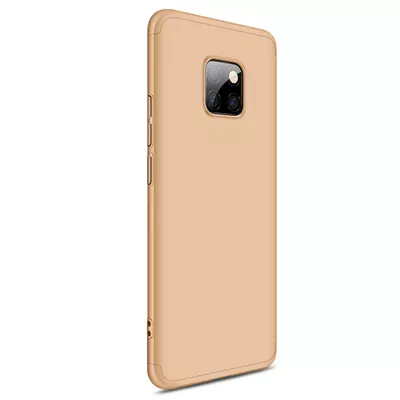 Microsonic Huawei Mate 20 Pro Kılıf Double Dip 360 Protective Gold