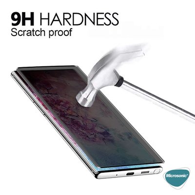 Microsonic Oppo A96 4G Invisible Privacy Kavisli Ekran Koruyucu Siyah