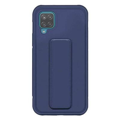 Microsonic Samsung Galaxy M12 Kılıf Hand Strap Lacivert