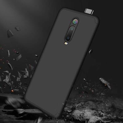 Microsonic Xiaomi Mi 9T Kılıf Double Dip 360 Protective AYS Siyah