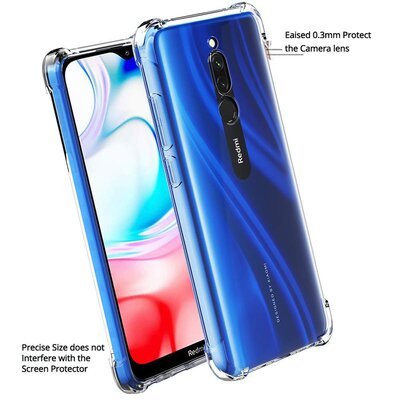 Microsonic Xiaomi Redmi 8 Kılıf Anti Shock Silikon Şeffaf