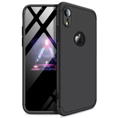 Microsonic Apple iPhone XR (6.1'') Kılıf Double Dip 360 Protective Siyah