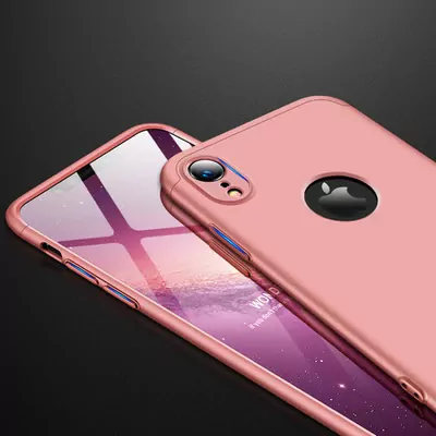 Microsonic Apple iPhone XR (6.1'') Kılıf Double Dip 360 Protective Siyah