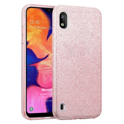 Microsonic Samsung Galaxy A10 Kılıf Sparkle Shiny Rose Gold